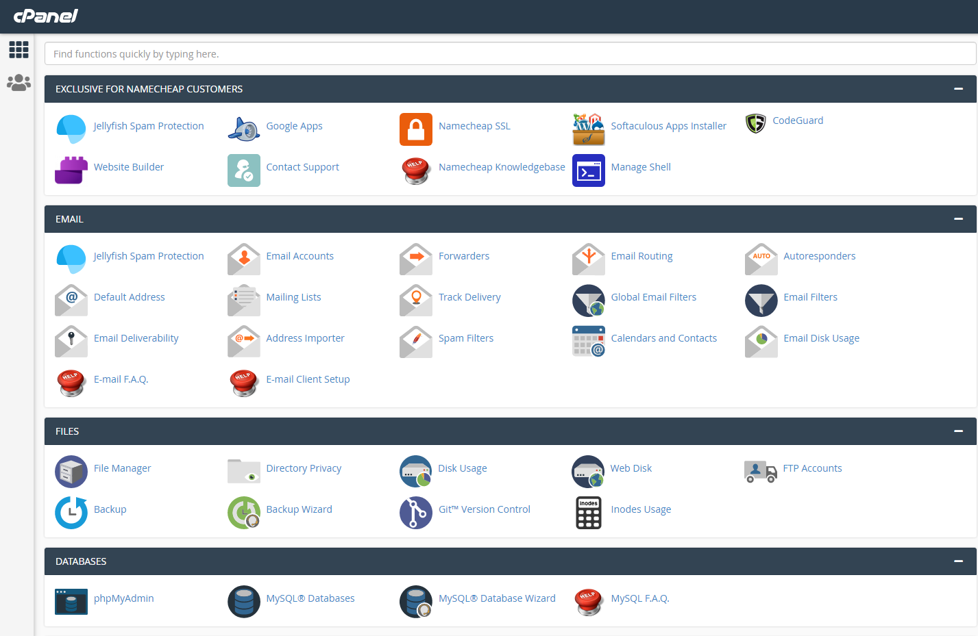 hosting control panel - cpanel