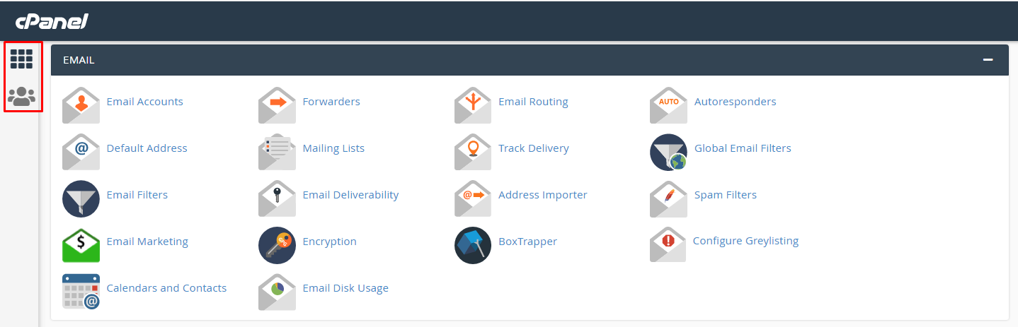 cpanel sidebar 