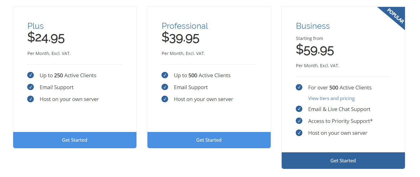 WHMCS pricing